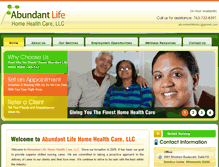 Tablet Screenshot of abundantlifehhc1.com